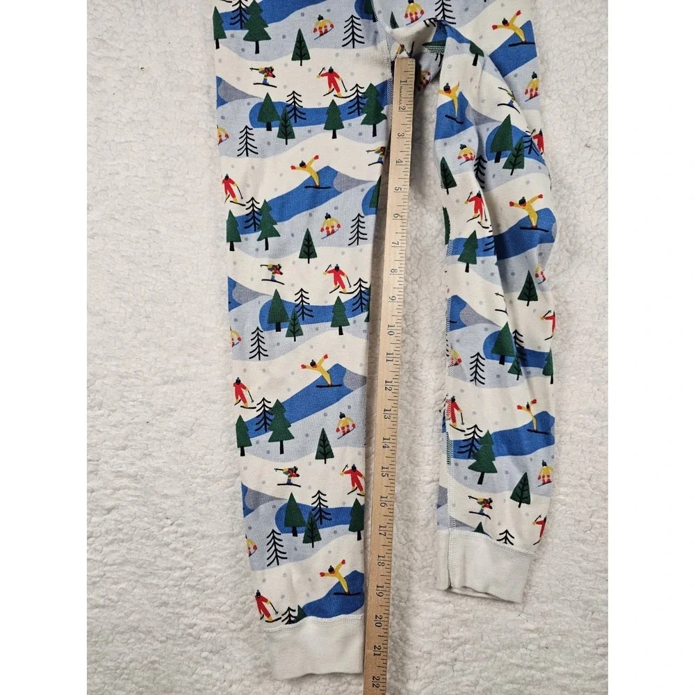 Hanna Andersson Kids Pajama Set 8 Organic Cotton Ski Winter‎ Print Long Sleeve
